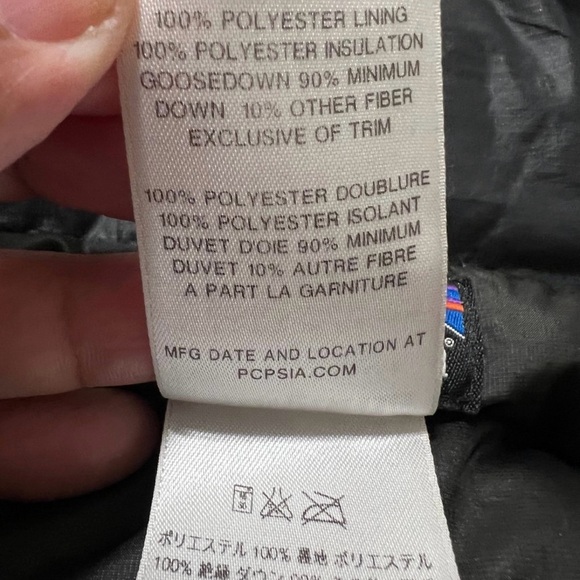 Patagonia Down Sweater Vest Women’s Black Size Large AOL Logo - Picture 6 of 9